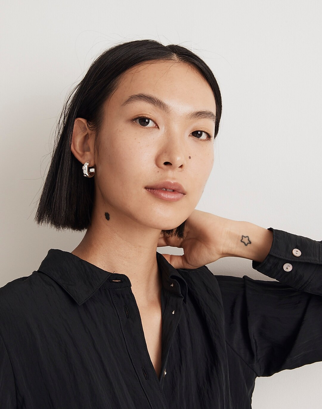 Stone Collection Chunky Hoop Earrings | Madewell