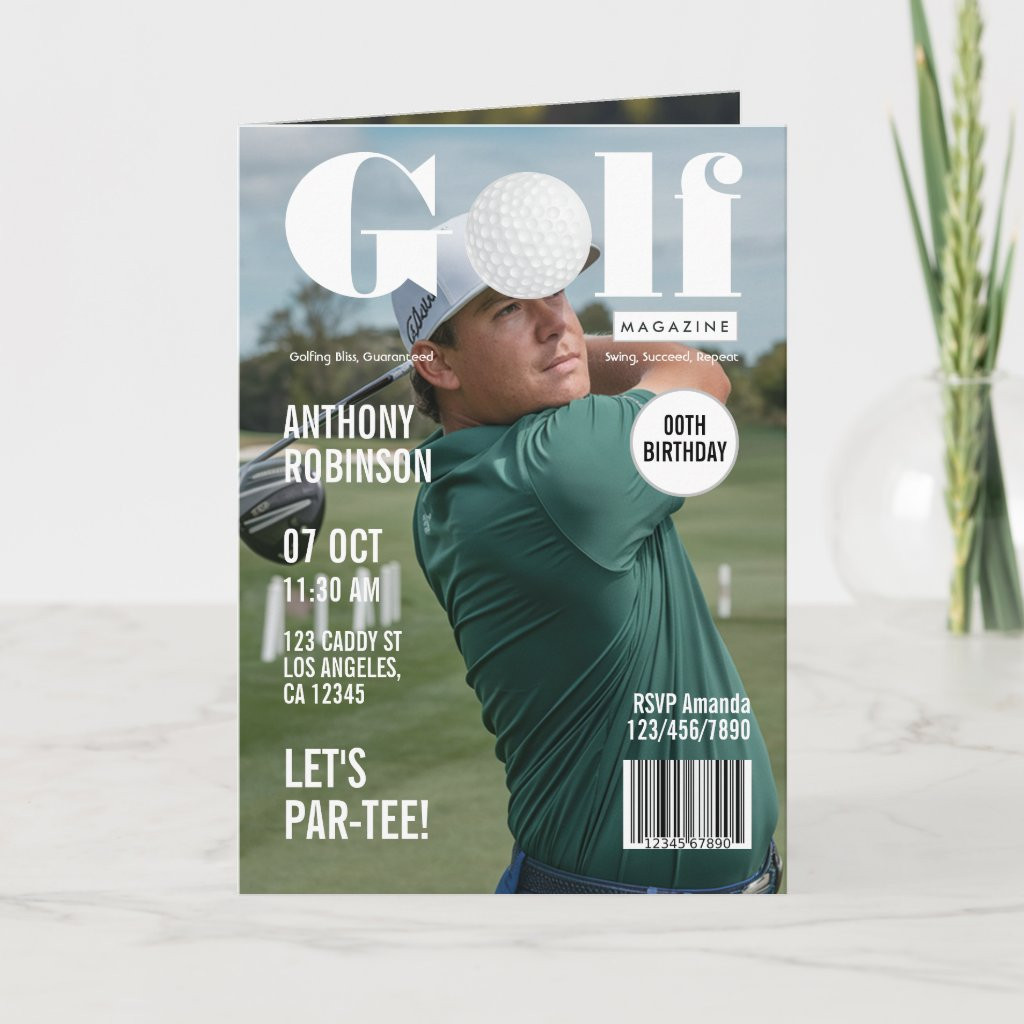 Tee Time Magazine-Themed Golf Party | Zazzle
