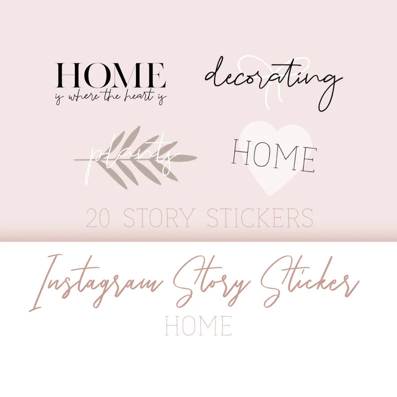 Instagram Story Sticker HOME | Etsy (US)