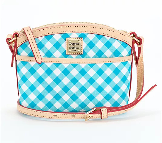 Dooney & Bourke Coated Cotton Gingham Domed Crossbody | QVC