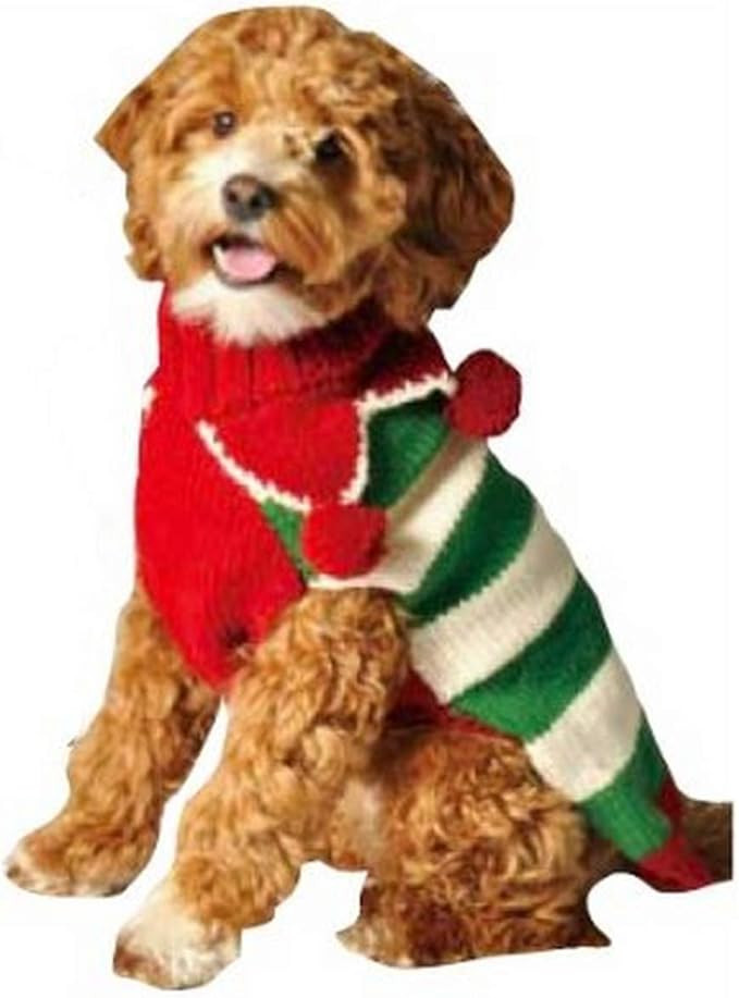 Chilly Dog Christmas Elf Dog Sweater, Medium | Amazon (US)