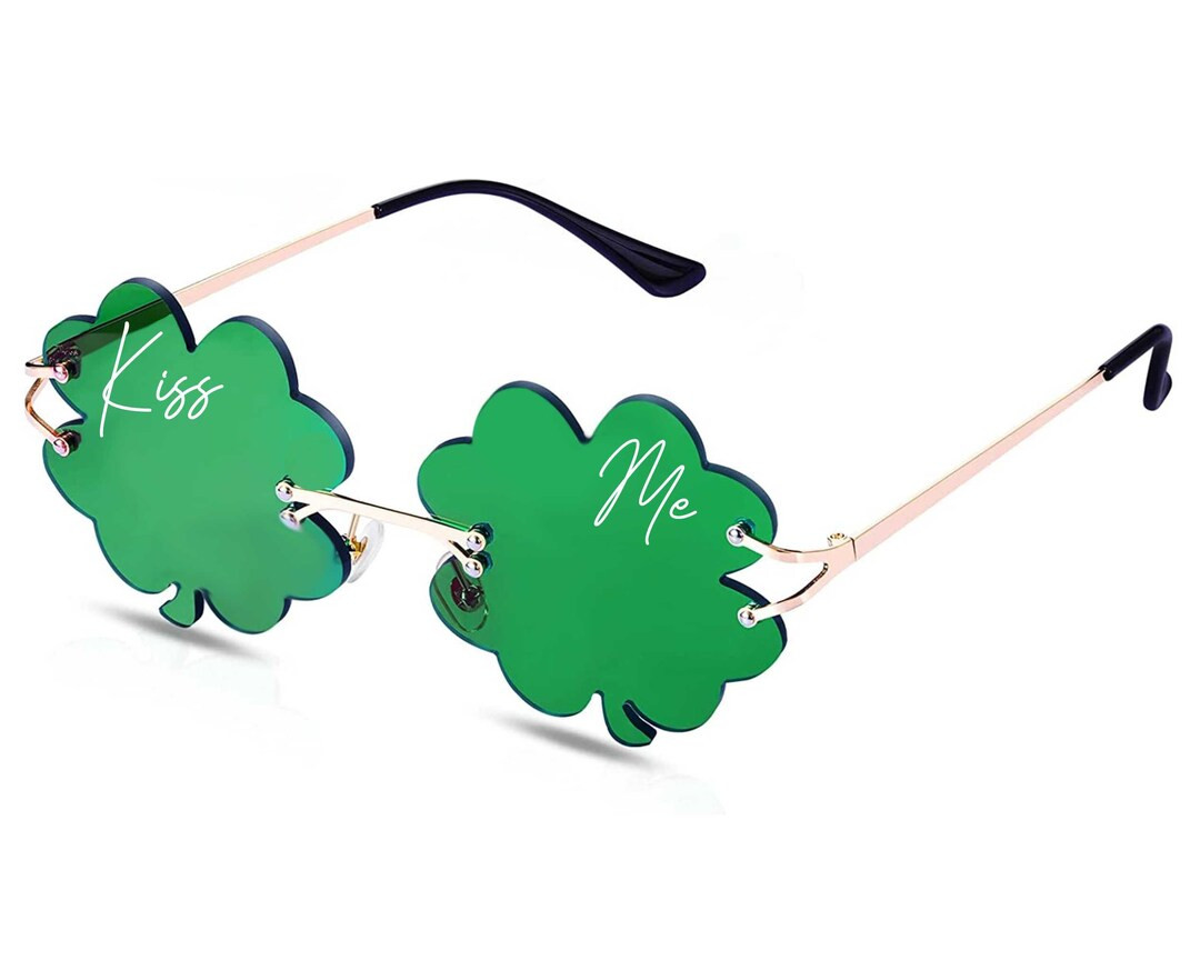 Shamrock Sunglasses Personalized - Etsy | Etsy (US)