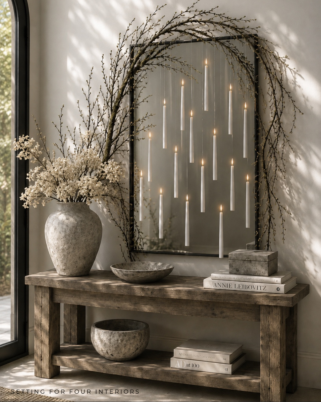 Halloween decor- designer picks! Amazon, console table, floating candles, spooky, organic modern, transitional, minimalist, earthy, brown, white, vase, stems, mirror, branch garland

#LTKhome #LTKsale #LTKstyletip