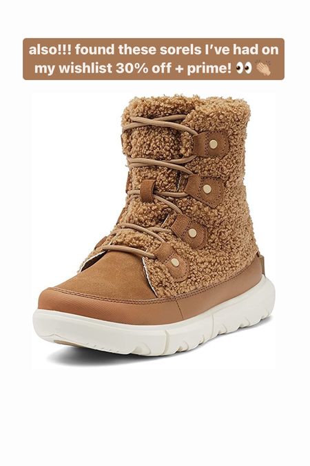 Sorel winter snow boots on sale in certain sizes/colors + ship prime!!! I size up .5 in their snow boots for thick socks! 

#winterboots #giftsforher #snowboots

#LTKshoecrush #LTKsalealert #LTKSeasonal
