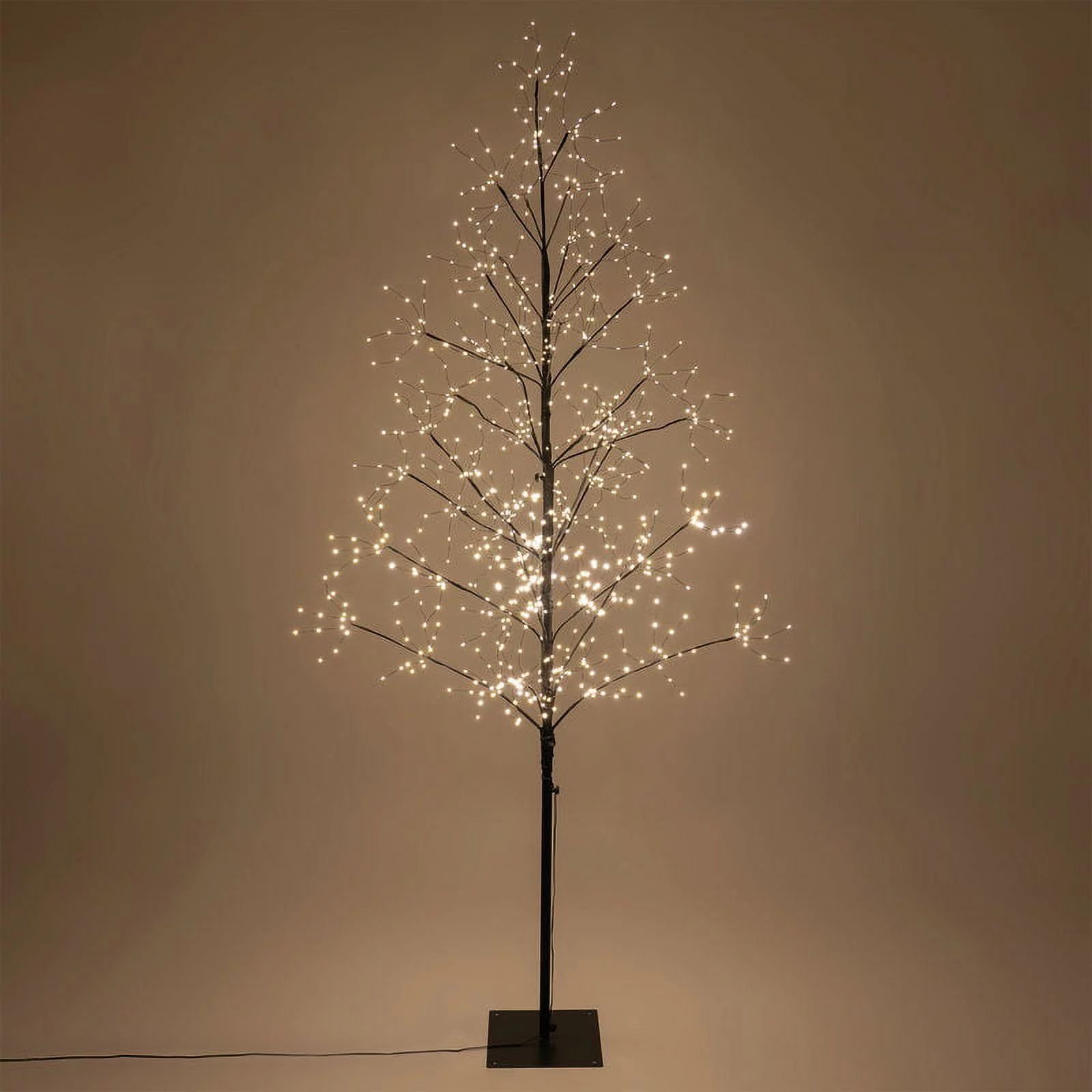 Wintergreen Lighting 7 ft Black Fairy Light Tree Decor LED Tree Indoor Home Decor with 930 Warm W... | Walmart (US)