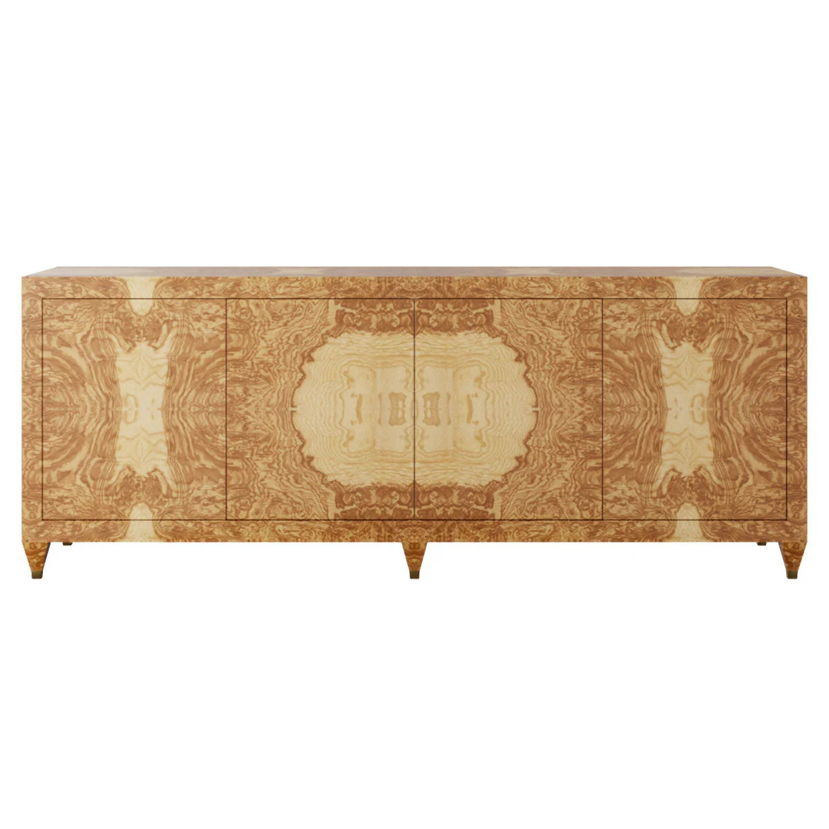 Mallory Credenza | Customizable Modern Burl Wood Sideboard | Scout Design Studio