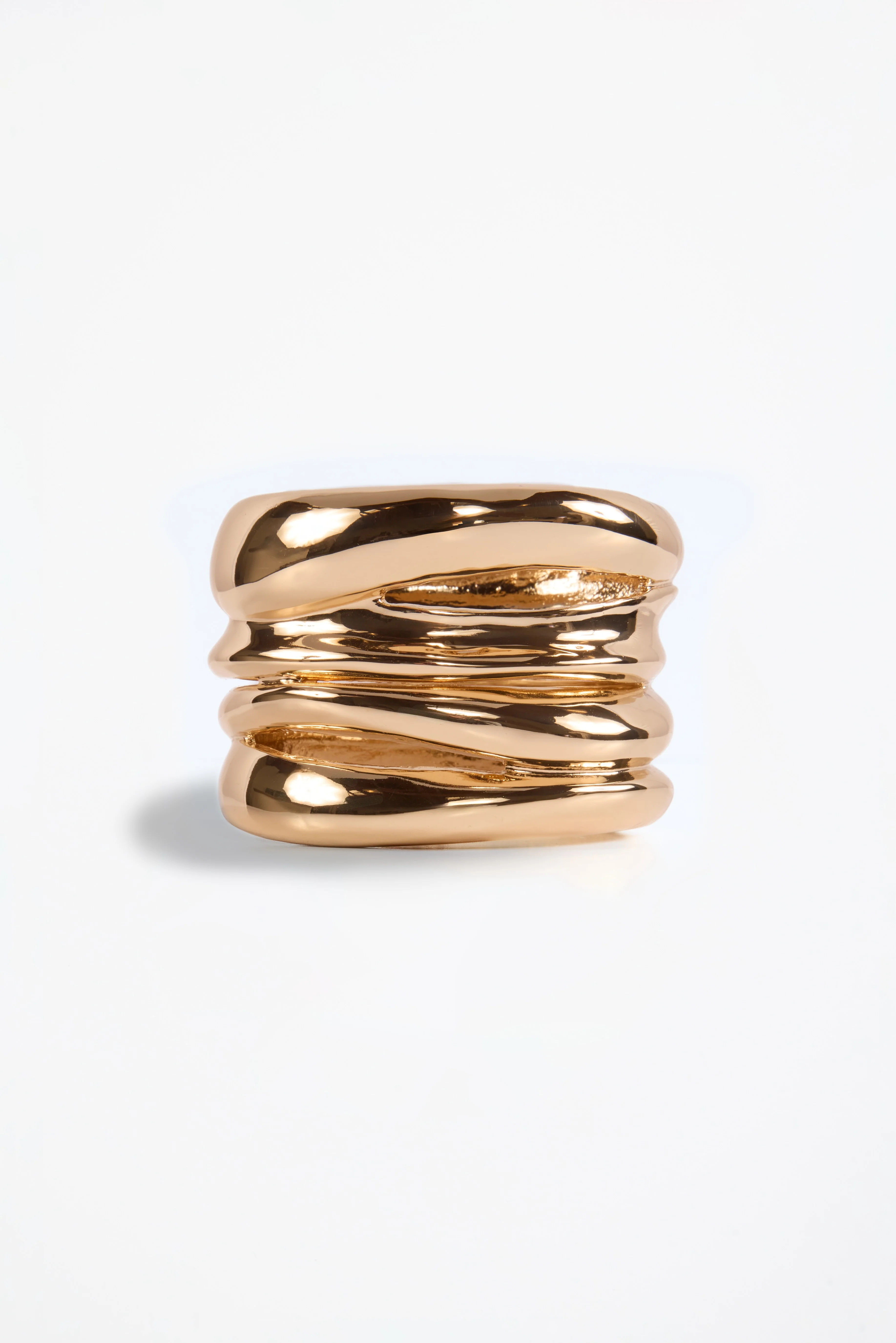 Layered Tower Bangle (Gold) | SAME