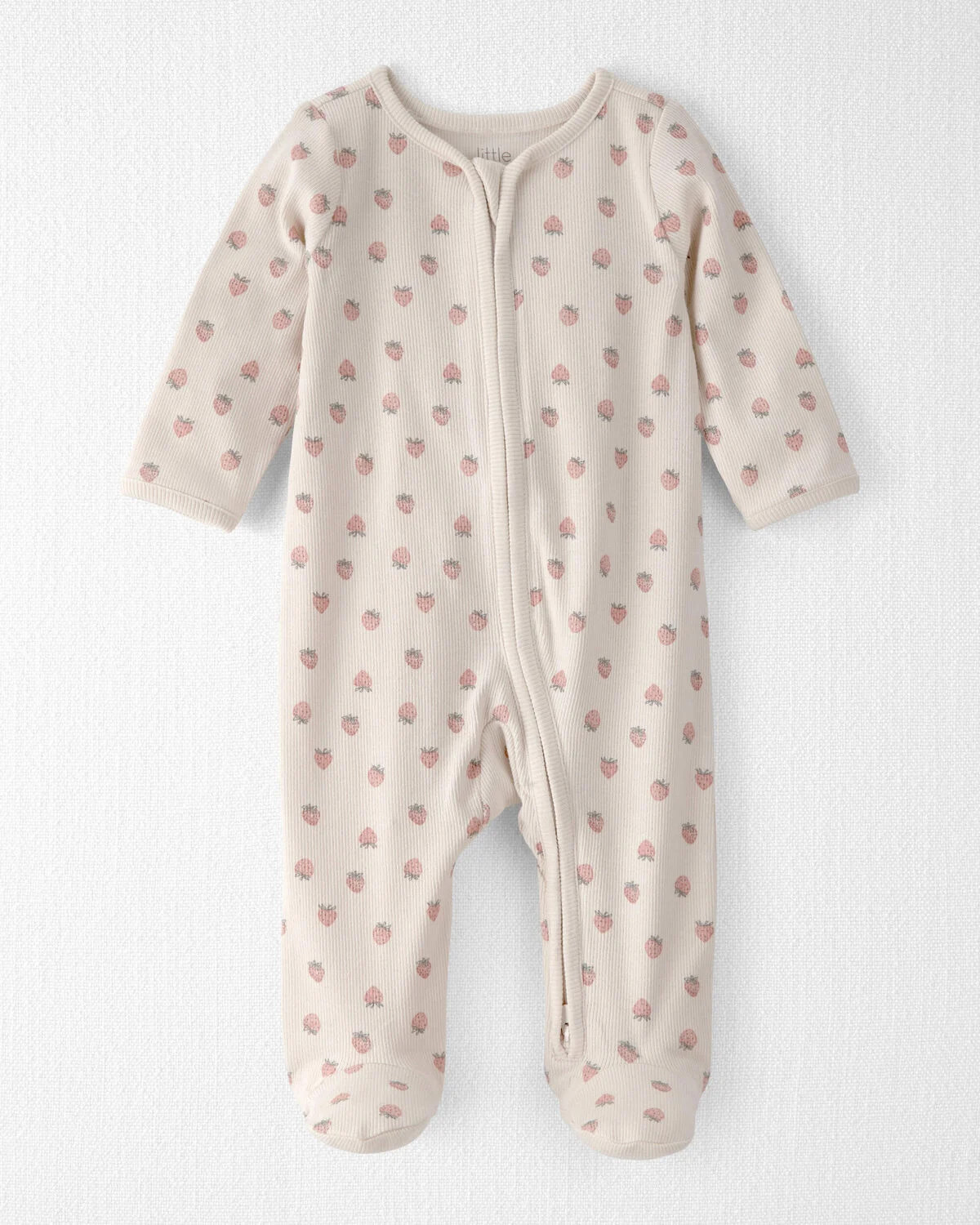 Baby Girl Organic Cotton Sleep & Play Pajama in Strawberry | Carter's Inc