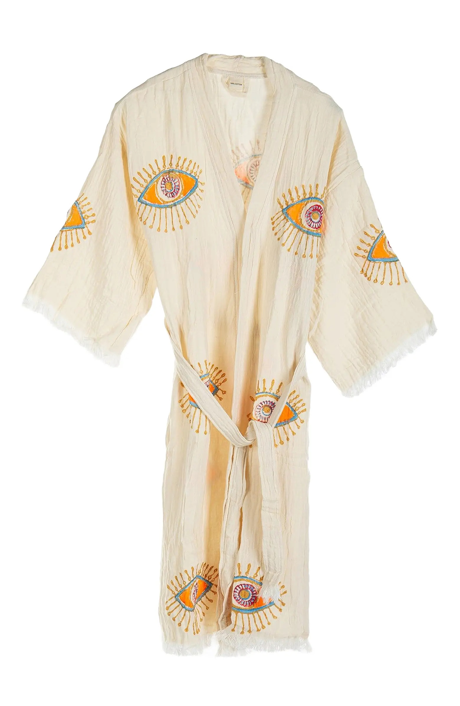 Aria Evil Eye Handmade Cotton Kimono | Nordstrom