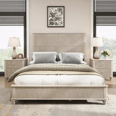 3-Piece Bedroom set with a Queen Size Bed and 2 Nightstands | Wayfair North America