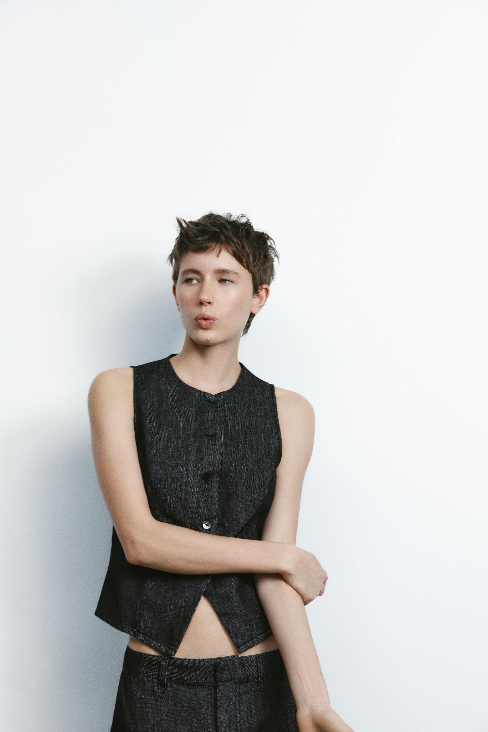 DENIM TRF VEST | Zara US