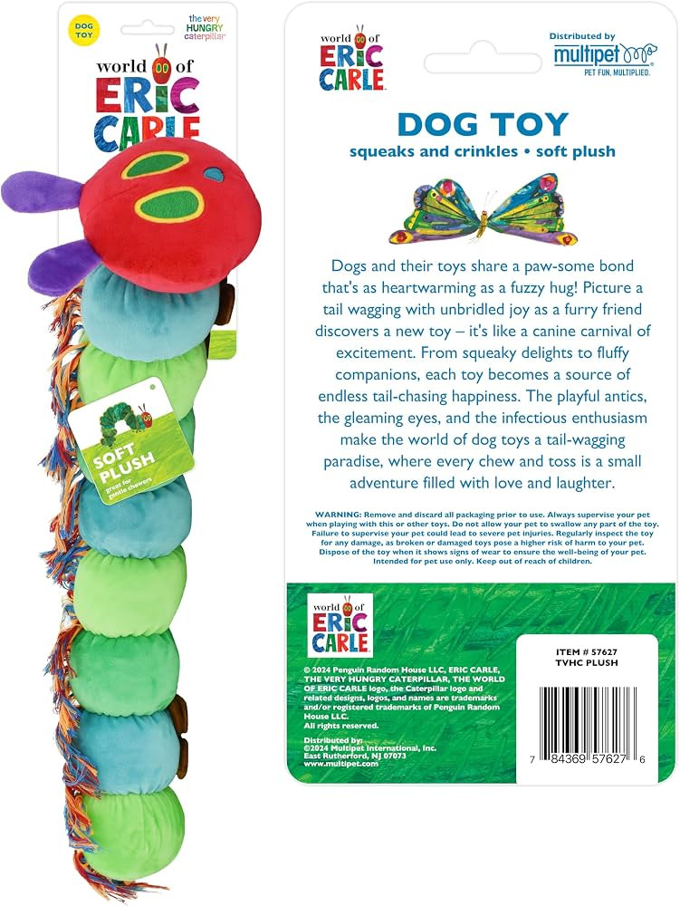 Multipet Very Hungry Caterpillar 18" Plush Dog Toy | Amazon (US)