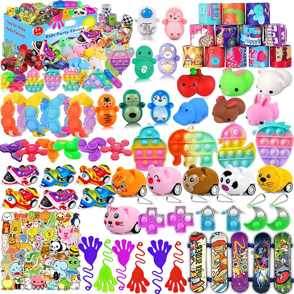 117 PCS Party Favors Toys for Kids 4-8 8-12, Pop Fidget Toys, Treasure Box Toys for Classroom, Pi... | Amazon (US)
