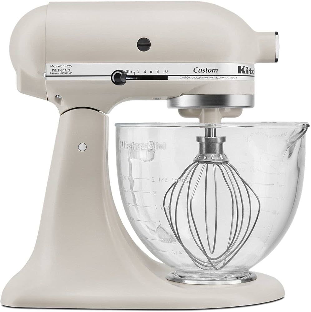 KitchenAid 5-Quart Tilt Head Stand Mixer With Flex Edge Beater Glass Bowl Matte Milkshake | Amazon (US)