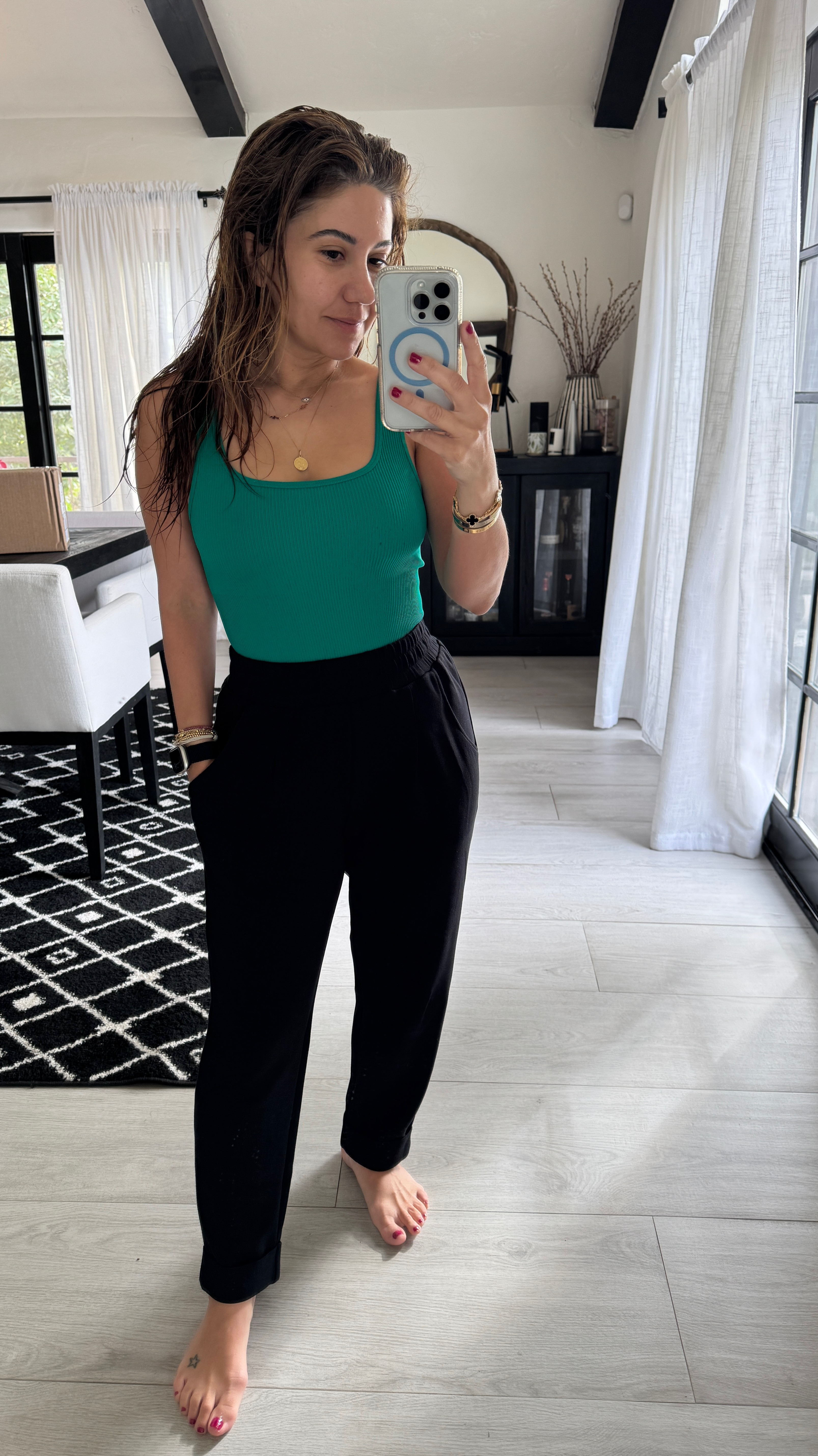 These pants are so soft, I really don’t know how can I ever wear other pants again! Comes in 2 inseams - perfect for petite girls