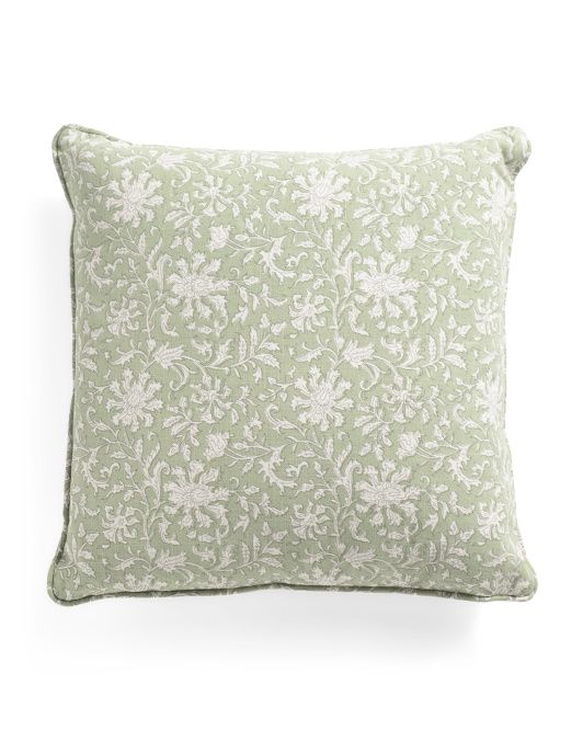 20x20 2pk Floral Hand Printed Reversible Pillows | TJ Maxx