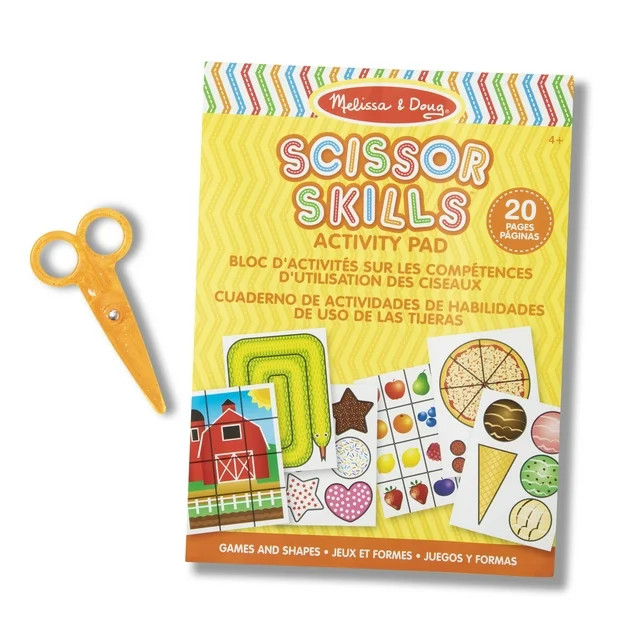 Melissa & Doug Scissor Skills Activity Book With Pair of Child-Safe Scissors (20 Pages) | Walmart (US)