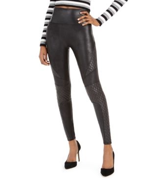 Spanx Faux-Leather Quilted Leggings | Macys (US)