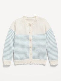 Scallop-Edged Button-Front Cardigan for Toddler Girls | Old Navy (US)