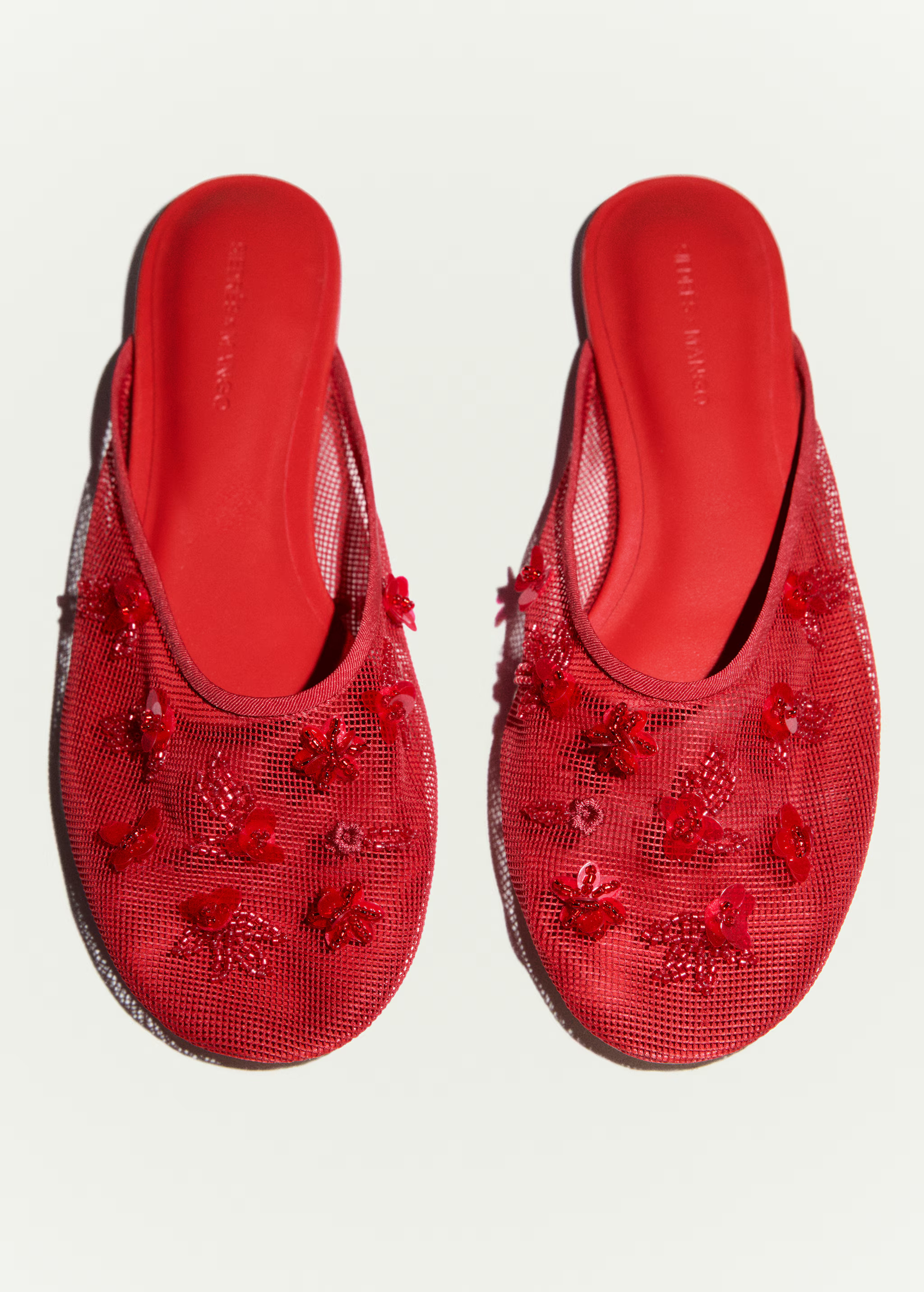Mesh beaded shoe - Woman | MANGO USA | MANGO (US)