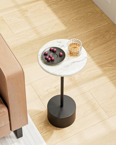Drink Table Pedestal, Round Side Table, Drink Tables for Small Spaces, Pedestal End Table, Small ... | Amazon (US)