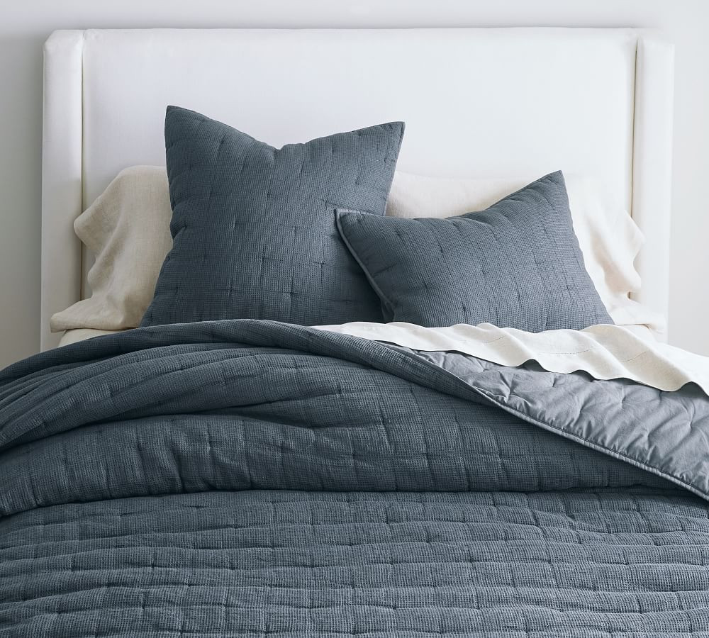 European Flax Linen Waffle Quilt | Pottery Barn (US)