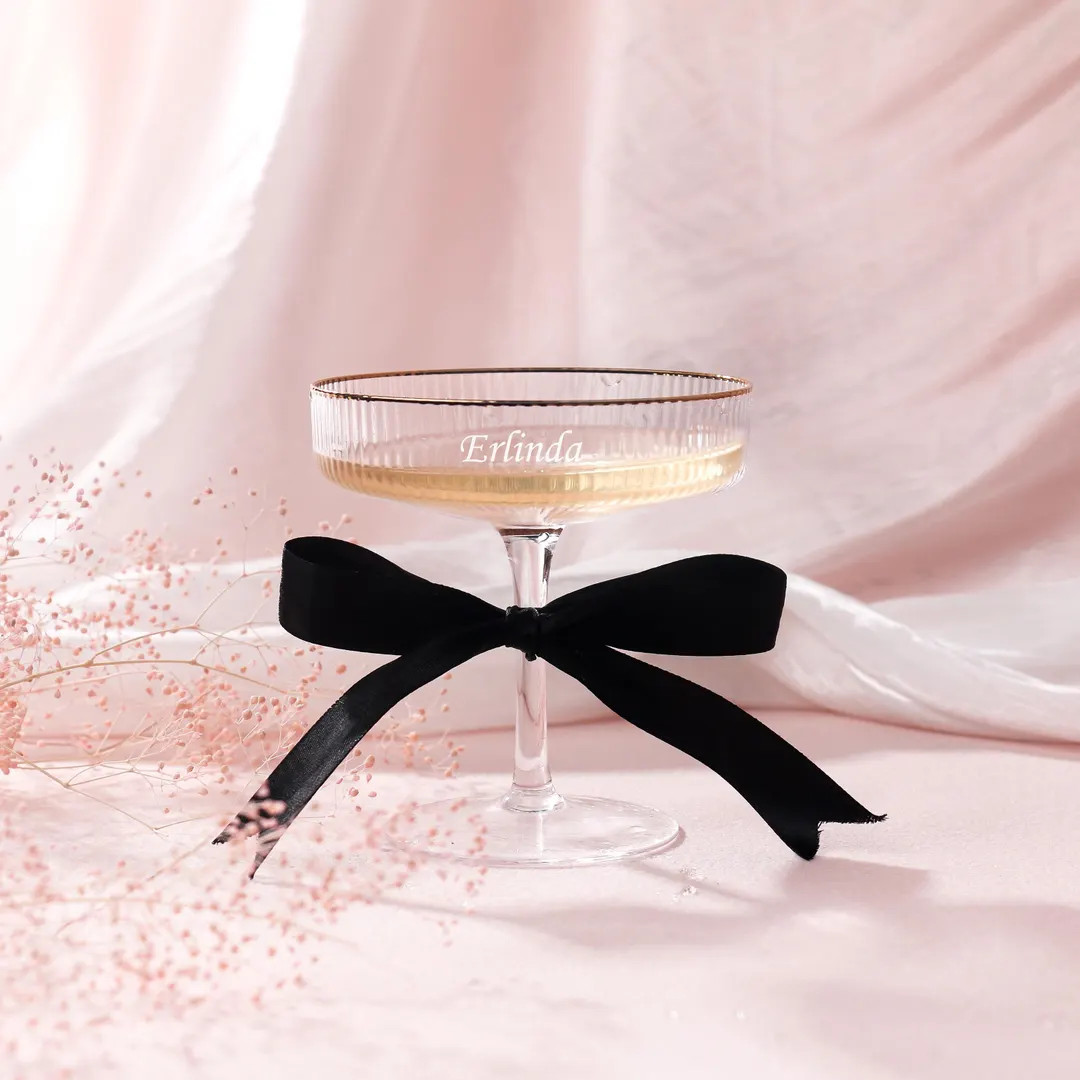 Personalized Engraved Champagne Glass | Bridesmaid Thank You Gifts | Party Glasses Luxury Bridesm... | Etsy (US)