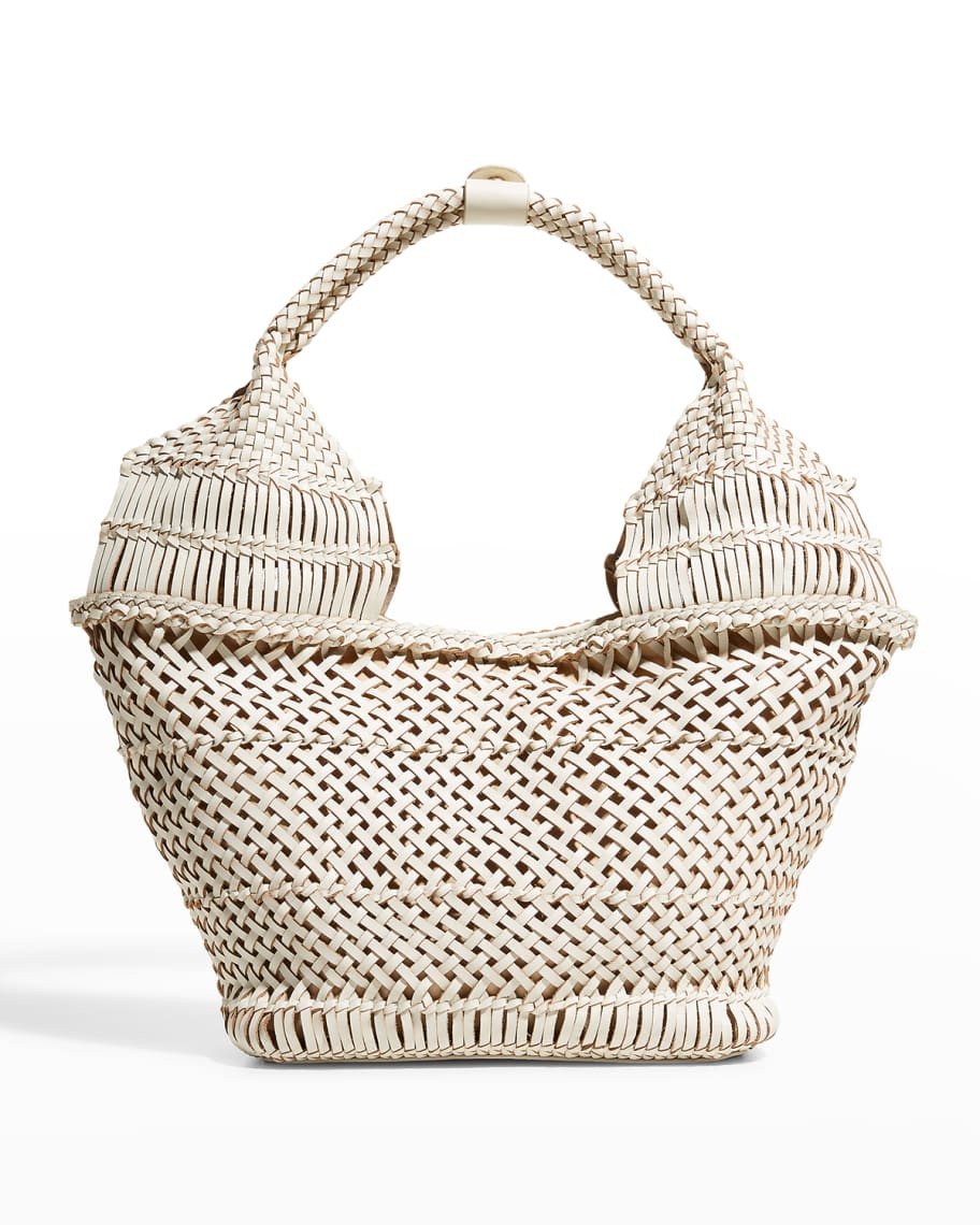 Rafe Margarita Woven Leather Tote Bag | Neiman Marcus
