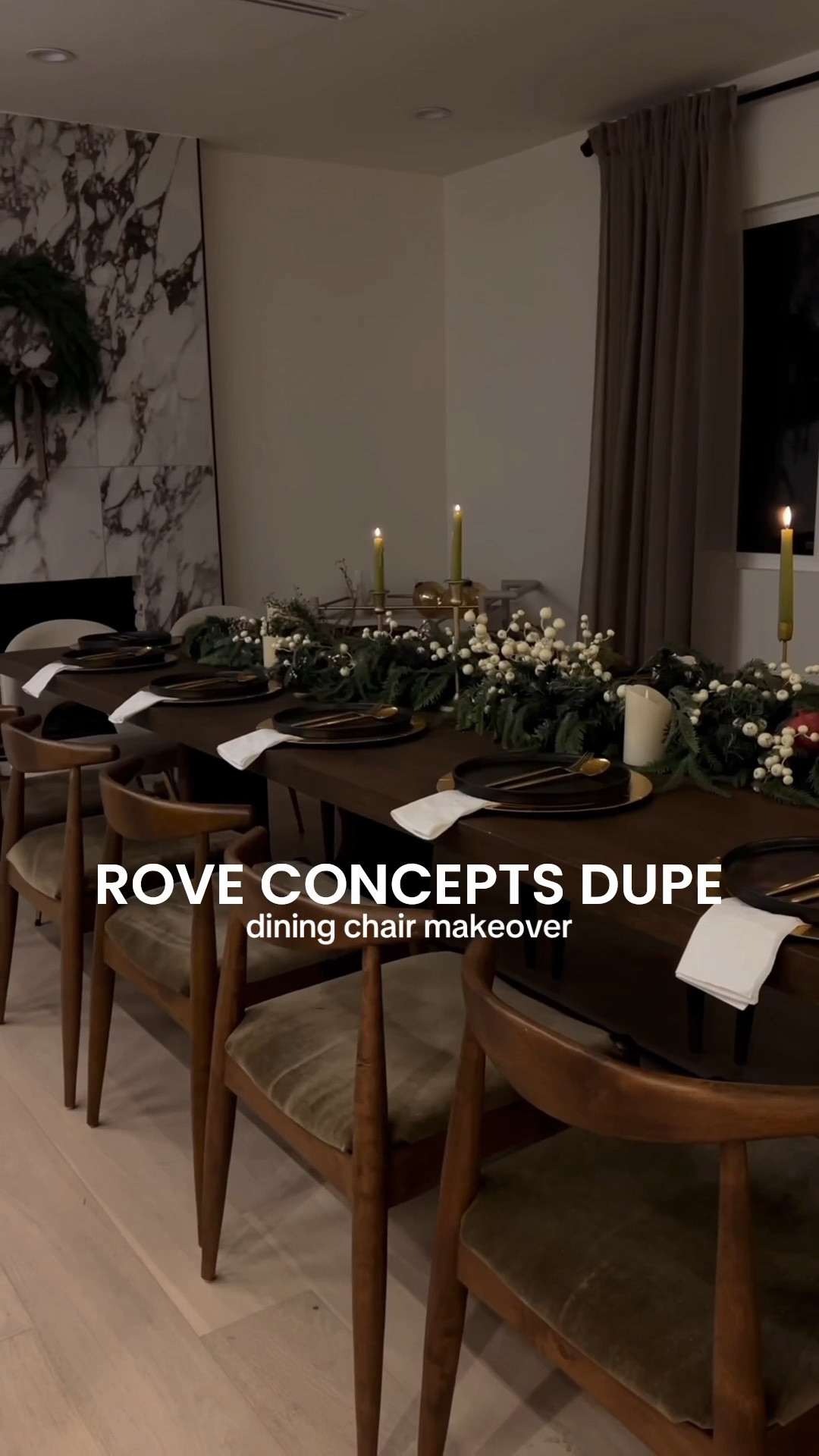 Rove Concepts dupe dining chair makeover 
WayDay sale October 26-29!
Wayfair sale 
Wayfair finds
Modern mid century dining chairs
Dining room chairs 
Hosting 
Entertaining 

Our beautiful dining chairs are on sale for a set of 2! Color natural walnut, light grey fabric. Honestly the price is unreal for how good & high-end they look! The quality of the wood is amazing, but I had to upgrade the fabric and ended up choosing a warm olive suede. I absolutely love how they turned out. Linked exact ones and some other favorites. 

Dining room chairs 
Home finds 
Wayfair sale 
WayDay 
Holiday parties 
Dining room refresh
Home refresh 
Chairs 
Neutral home 
DIY dining chairs 

@wayfair

#wayday #wayfair #diningchairs #LTKWatchNow #hosting #diy 


#LTKHome #LTKStyleTip #LTKHoliday