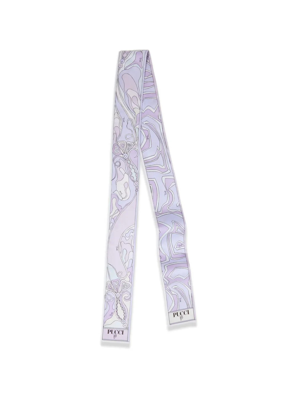 PUCCI Labirinto and Orchidee-print silk twill scarf - Purple | Farfetch Global