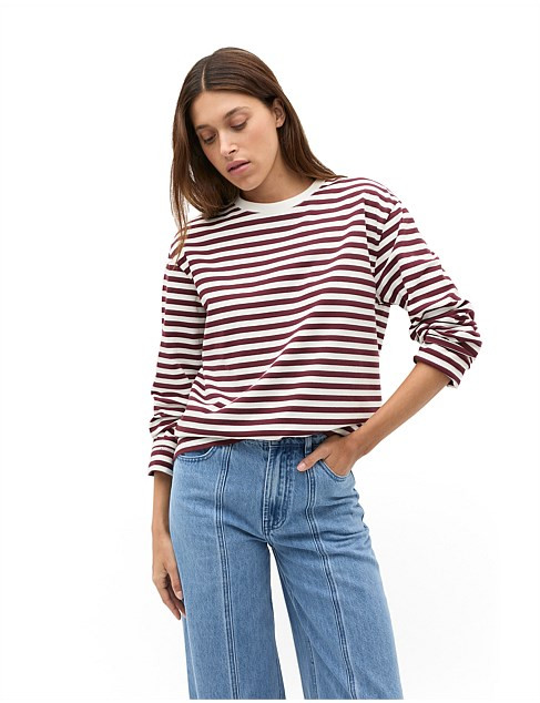 Seed Heritage Oversized Stripe Top | David Jones | David Jones (Australia & New Zealand)