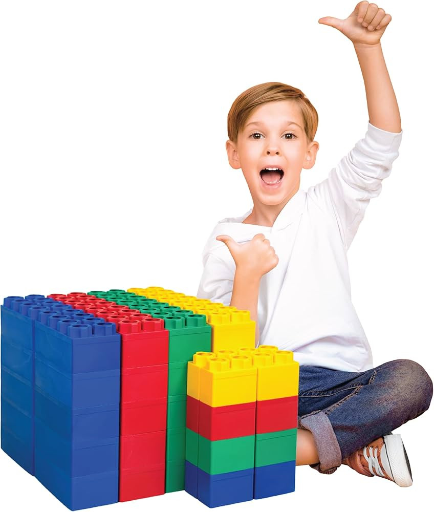 Big Blocks for Kids Ages 4-8 — Indoor & Outdoor Blocks for Kids Games — Large Building Blocks... | Amazon (US)