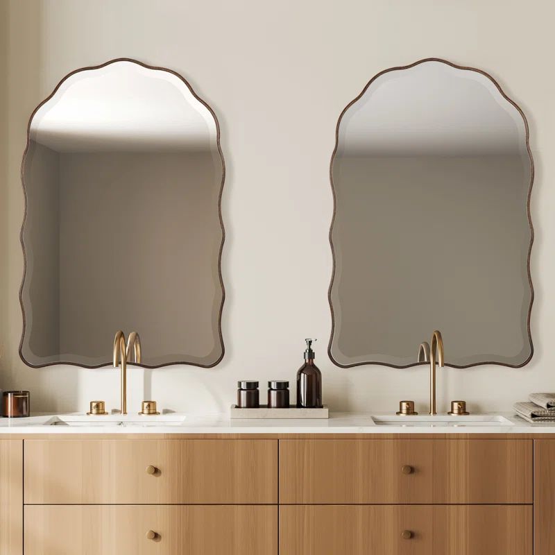 Katerina Wood Scalloped Wall Mirror | Wayfair North America