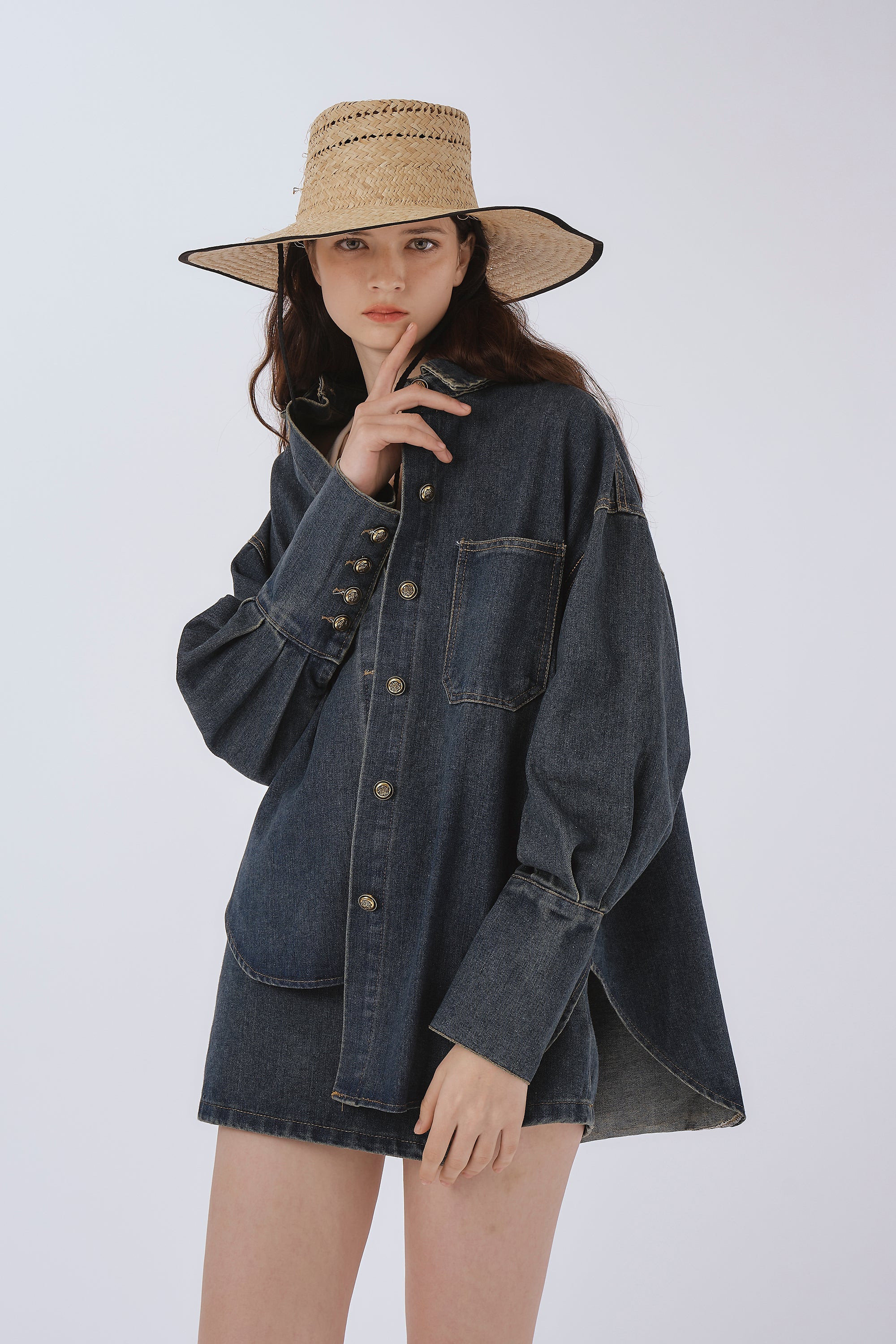 Avery Denim Shirt and Skorts Set | Storets (Global)