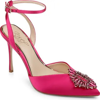 Jewel Badgley Mischka Gaby Crystal Embellished Ankle Strap Pump | Nordstrom | Nordstrom