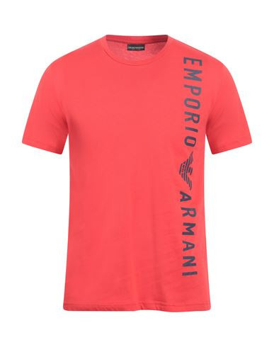 Emporio Armani Swimwear Man T-shirt Red Size S Cotton | YOOX (US)