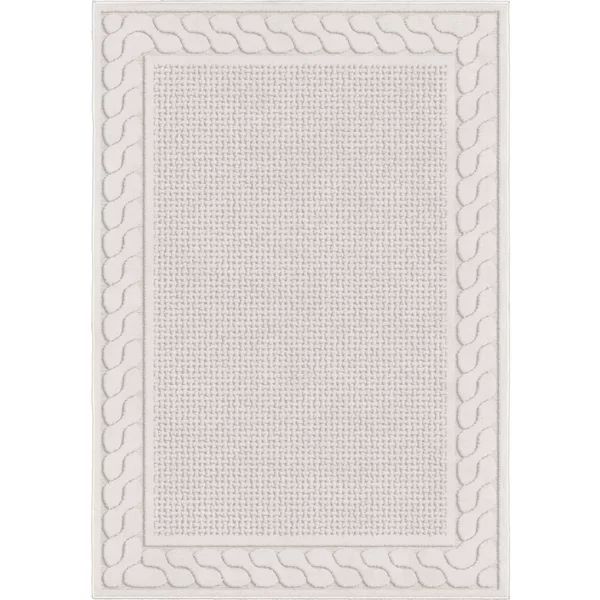 My Texas House by Orian Indoor/Outdoor Picket Fences Natural Area Rug | Wayfair North America