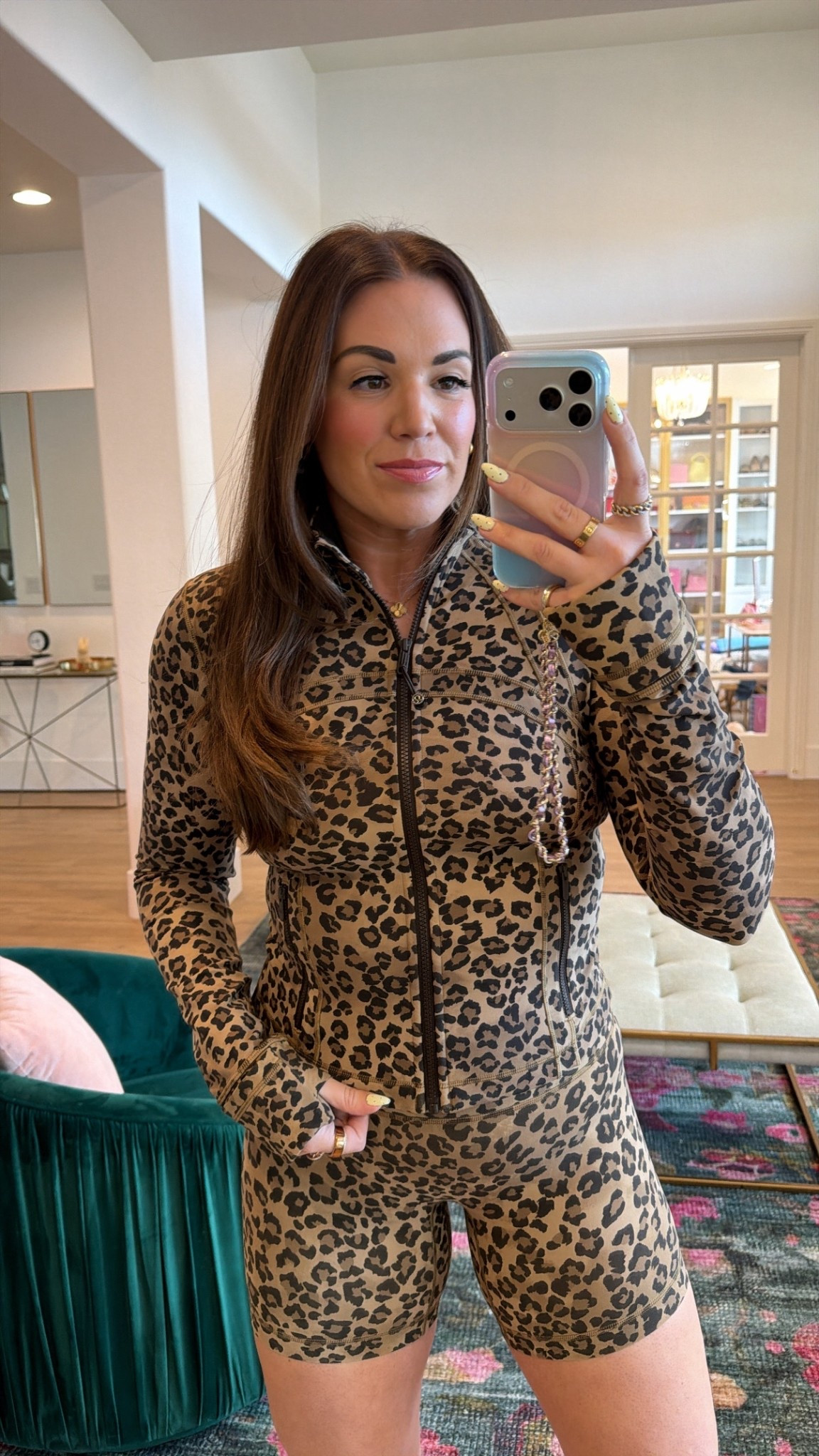 curvy midsize fitness workout look! obsessed with the new leopard print from lululemon. in the size 10 in cropped jacket, size 8 in shorts, and size 12 in bra 

#LTKActive #LTKMidsize #LTKfitnessgoals