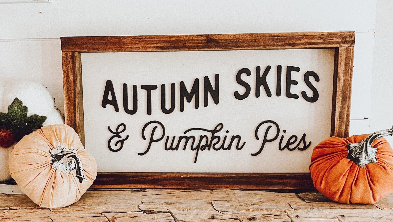 3D Fall Wooden Farmhouse Sign  Pumpkin Sign  Fall Decor  | Etsy | Etsy (US)