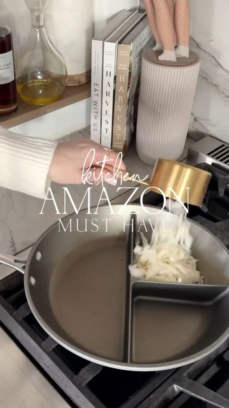 AMAZON Kitchen Must Have⁣

GAME CHANGER! My pan comes in either a two section or three section option and allows you to make a full meal using 1 pan. It is non stick and everyone in my family fights to use it. It is convenient and less dishes to wash!⁣.

I also love the universal pan lid that fits on all sizes of pans.
⁣
Kitchen Must Have⁣
Amazon Kitchen⁣
Modern Home⁣
Amazon Favorites⁣
Amazon Gadget⁣
Amazon Home Hack

#LTKVideo #LTKSeasonal #LTKhome