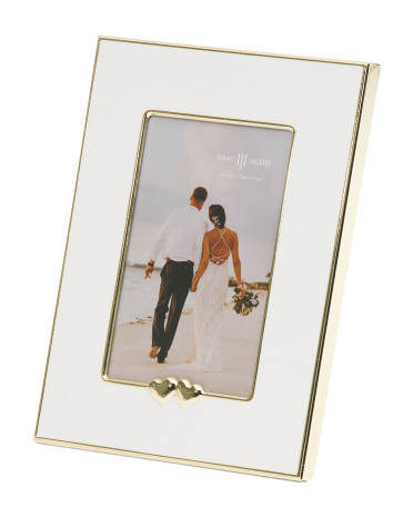 4x6 Metal Two Heart Tabletop Picture Frame | TJ Maxx