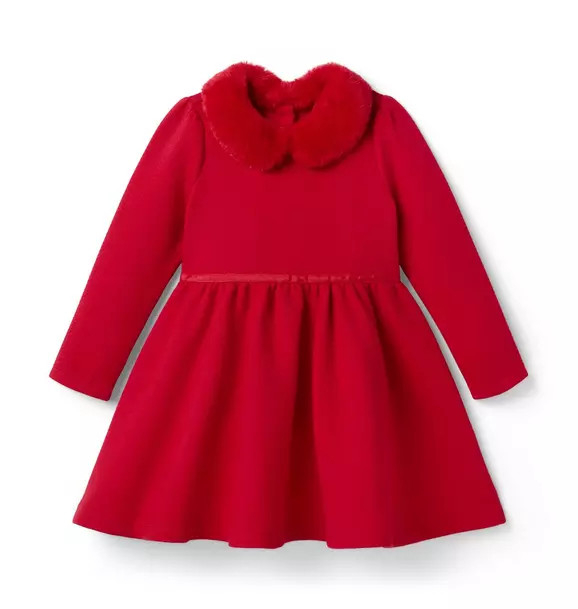 Quilted Faux Fur Collar Dress | Janie and Jack