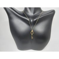 Key 14K Yellow Gold 25x8mm Charm/Pendant/ Necklace. Small Gold Key W/18 Inches Rope Chain in Gold. Lover Pendant | Etsy (CAD)