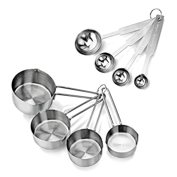 New Star Foodservice 42917 Stainless Steel 4pcs Measuring Cups and Spoons Combo Set | Amazon (US)