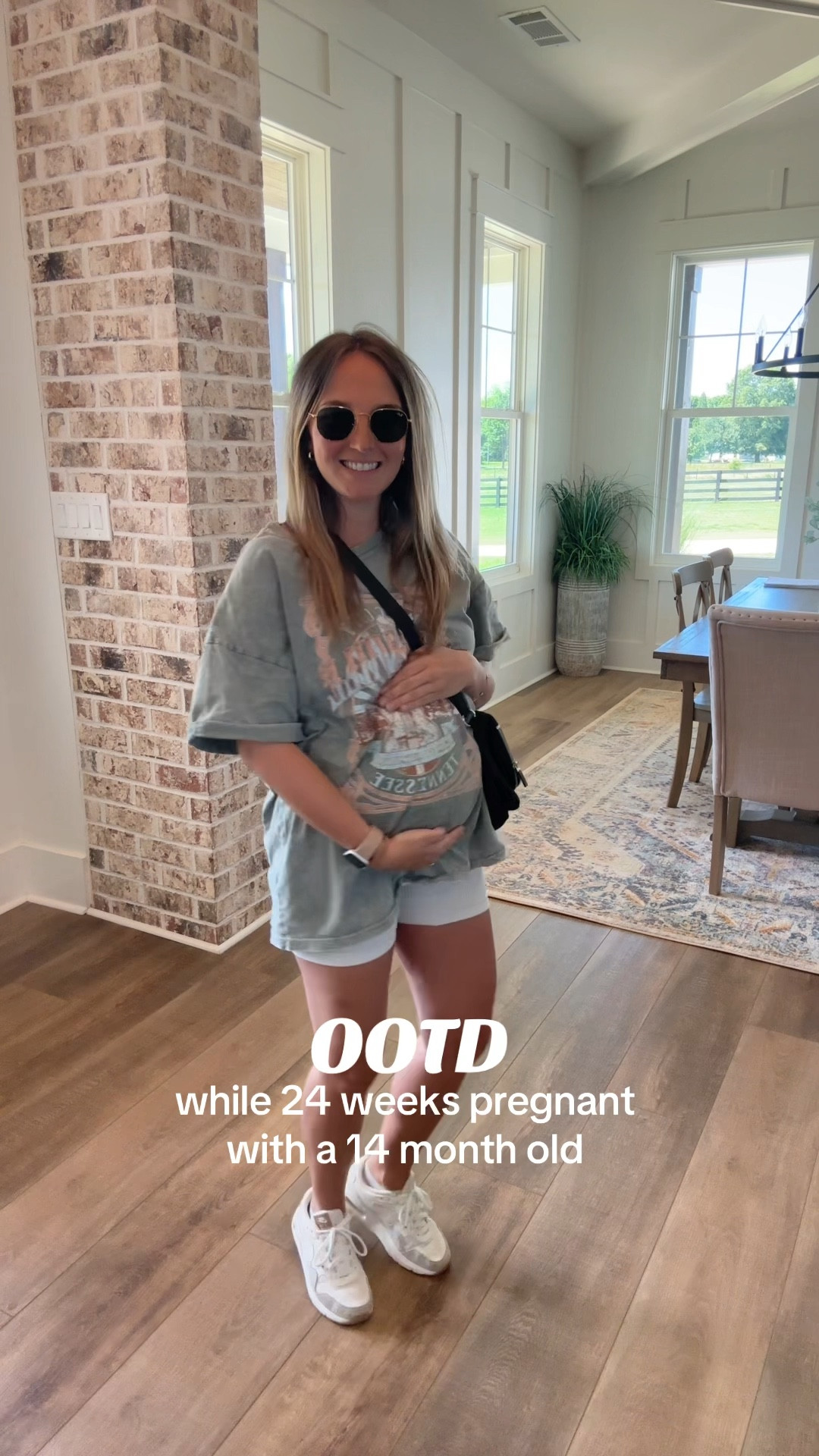 My favorite bump friendly, casual outfit! This bag is the PERFECT size to go out with my daughter for quickly running errands. Holds a diaper, a few wipes, my wallet/keys, and phone perfectly!

#LTKBump #LTKFindsUnder100 #LTKFindsUnder50