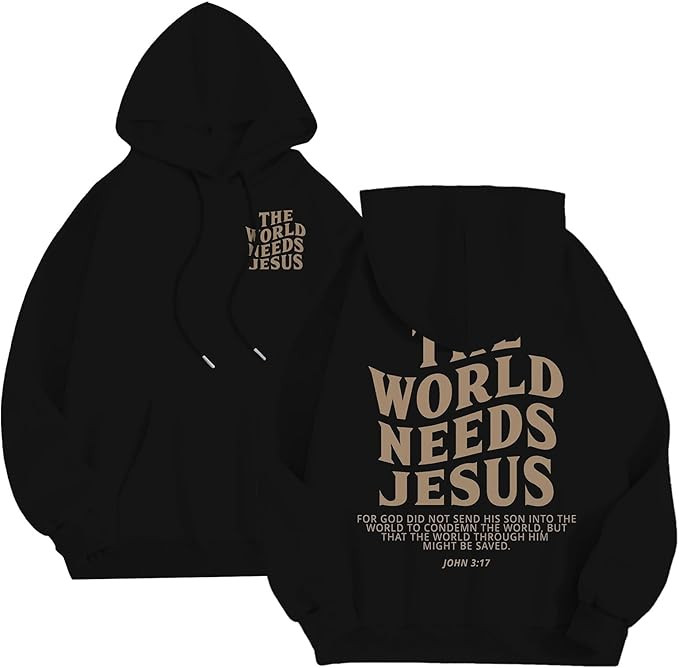 Christian Hoodies for Men Bible Verse Letter Print Faith Fall Pullover Graphic Hoodies Winter Ove... | Amazon (US)