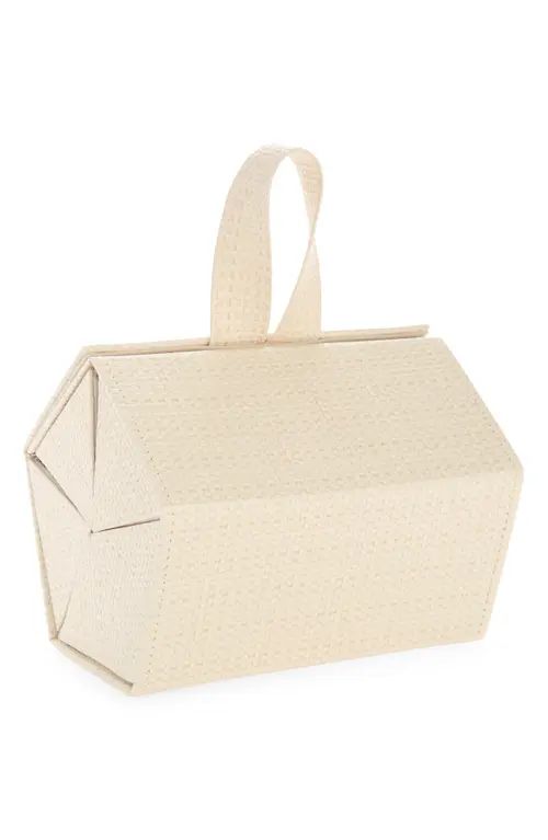 Nordstrom Hexagon Fold-Up Travel Jewelry Case in Ivory Woven at Nordstrom | Nordstrom