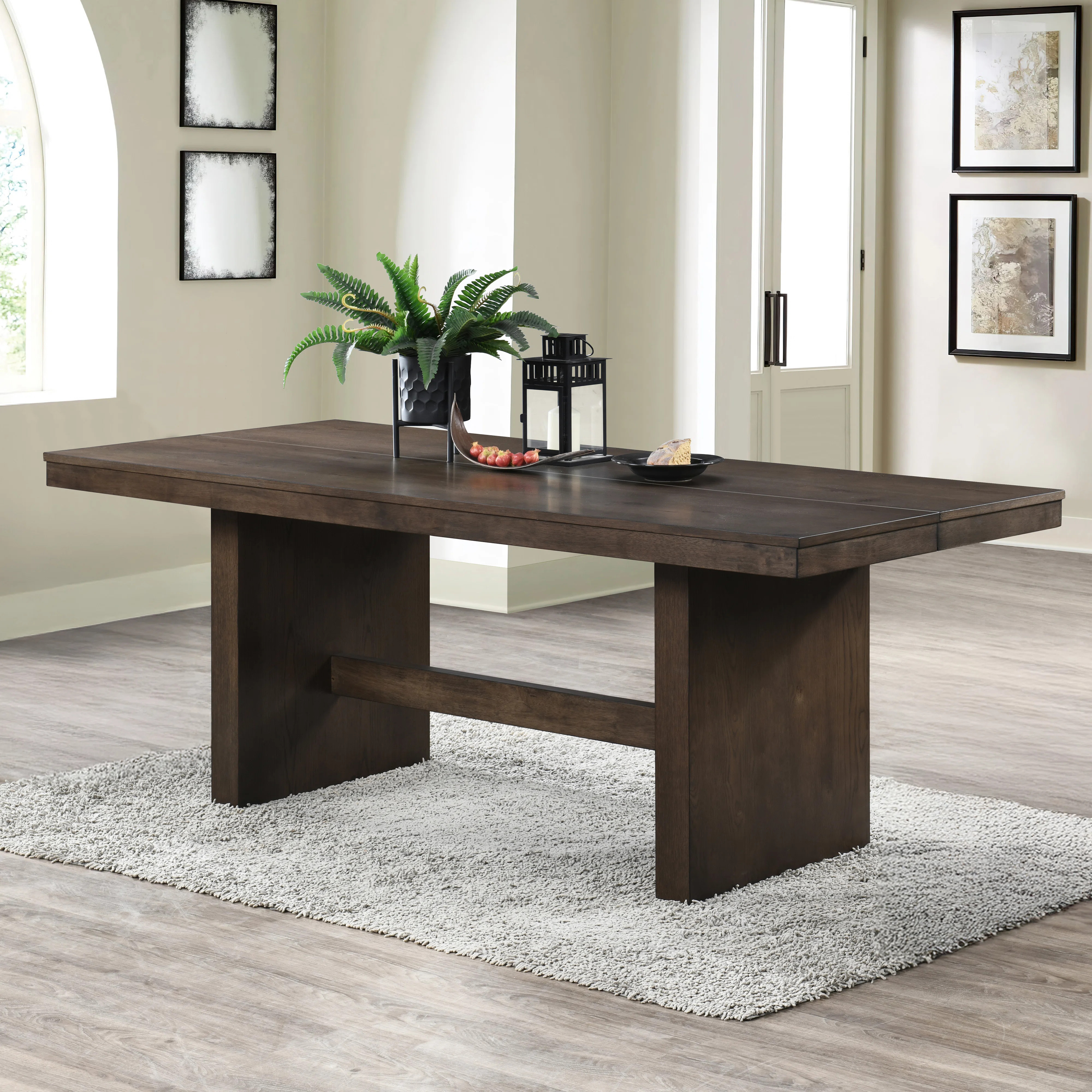 Darrah Wood Rectangular Dining Table In Dark Walnut | Wayfair North America