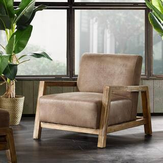 INK+IVY Easton 29 in. Taupe/Natural Fabric Arm Chair II100-0048 - The Home Depot | The Home Depot