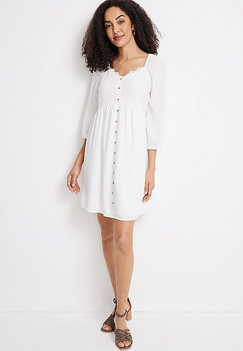 Crochet Skater Dress | Maurices